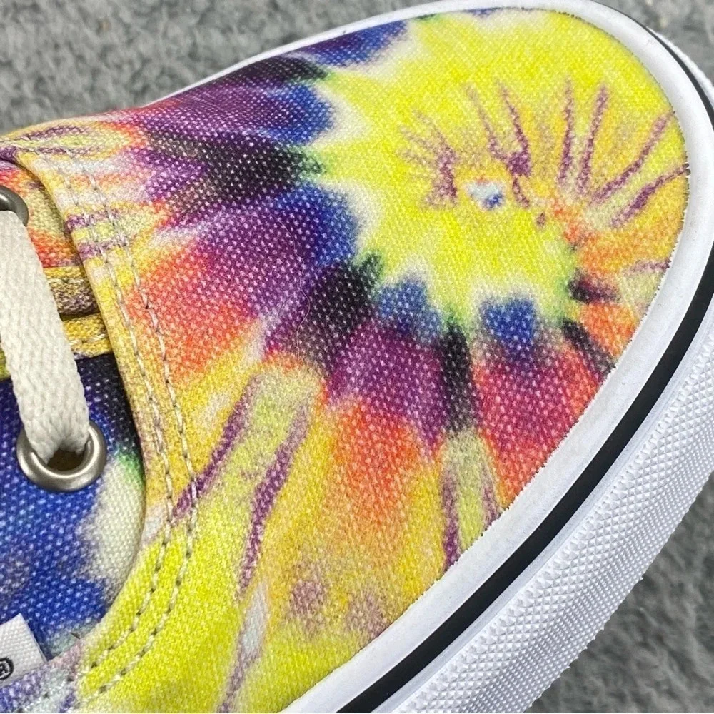 VANS SHOES Authentic Washed‎ Tie Dye True White Womens 9.5 Skate Mens 8 Lace Up - Picture 14 of 15